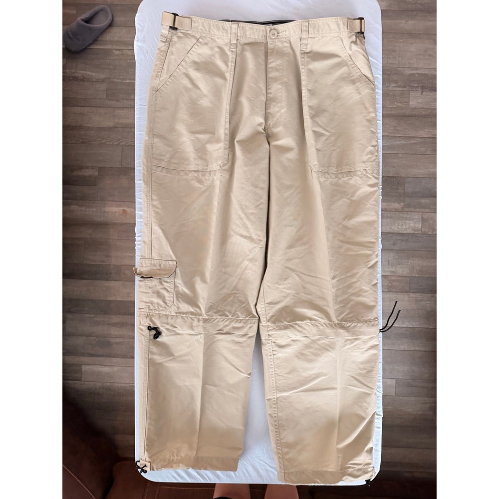 Utility‎ Mens 40 Tan Nylon Cargo Convertible Zip Off Pants Khaki Tactical Hiking